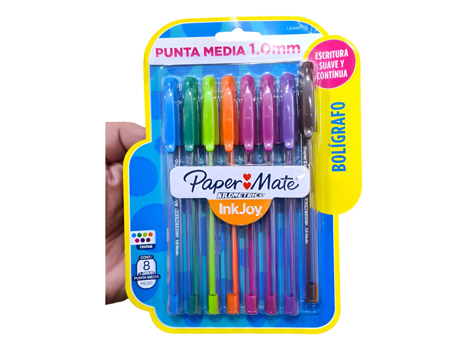 Boligrafo Paper Mate INKJOY Kilometrico 100 Fine BL x8u