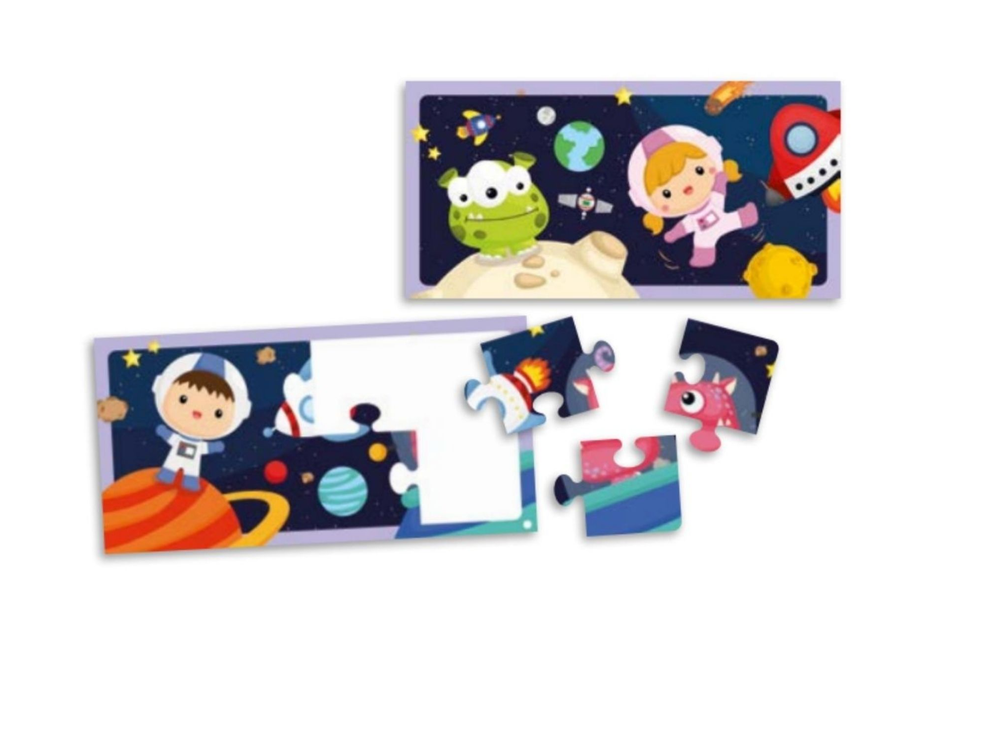 ROMPECABEZAS GALAXIA 2 EN 1 - 8 PIEZAS 32X16CM