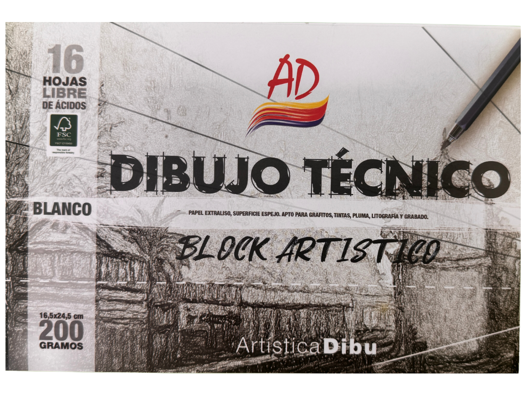Ad Block Dibujo Blanco 200gs. 24x34.5