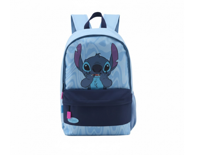 Mochila Disney Stitch 18" Celeste