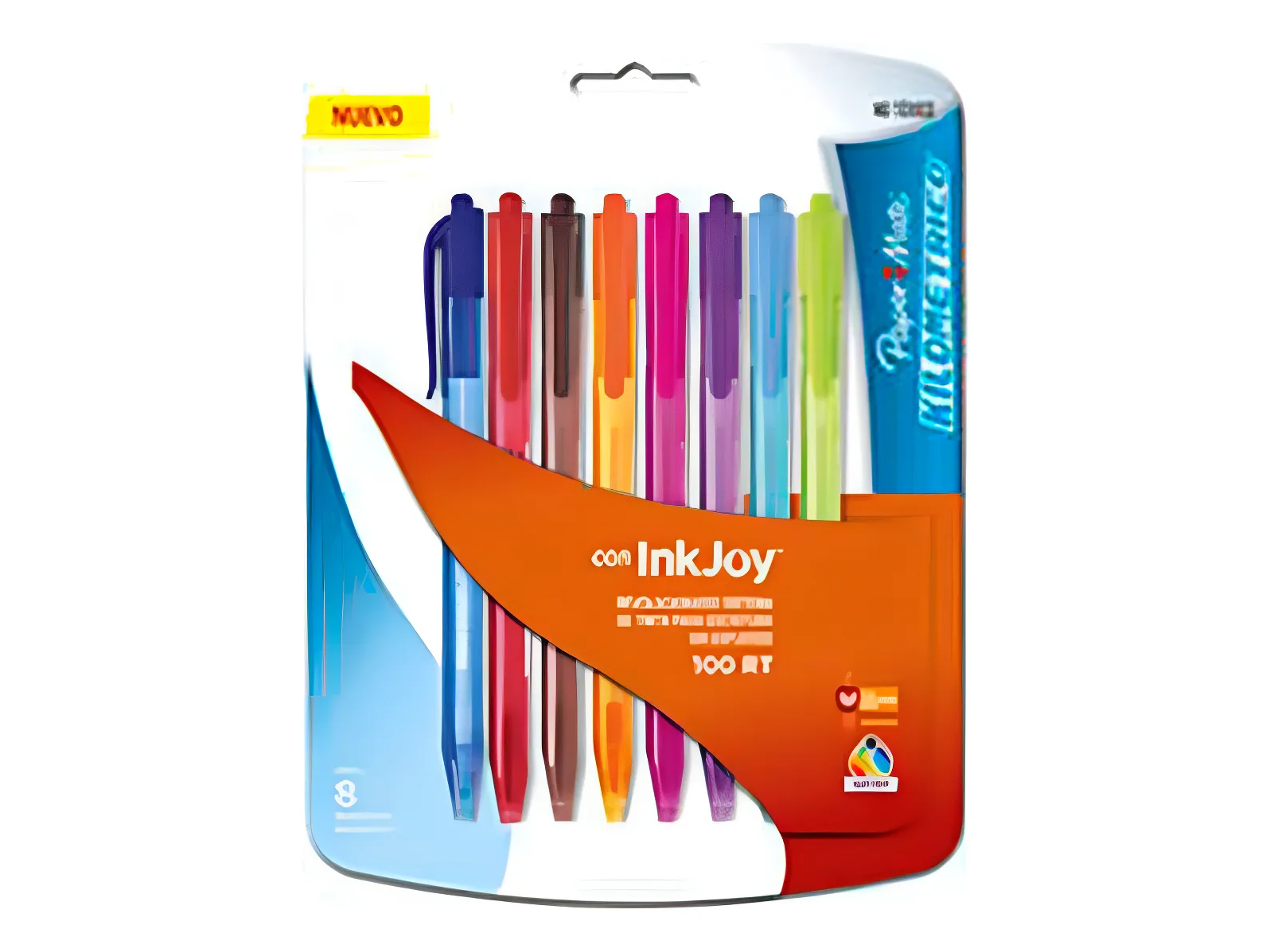 Papermate Boligrafo Kilometrico Inkjoy 100 Rt x8 Colores