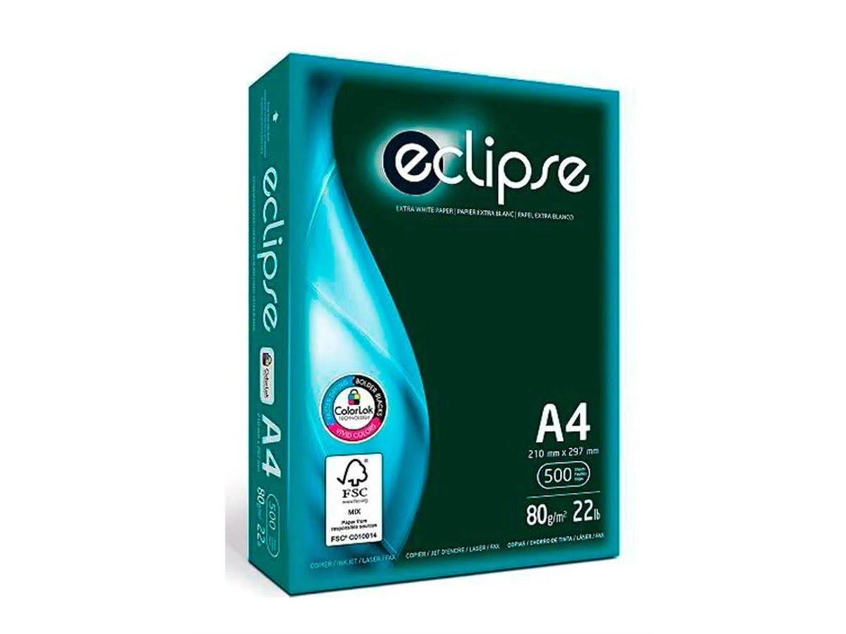 Resma Eclipse A4 80gr Pqx500 Blanco Alcalino