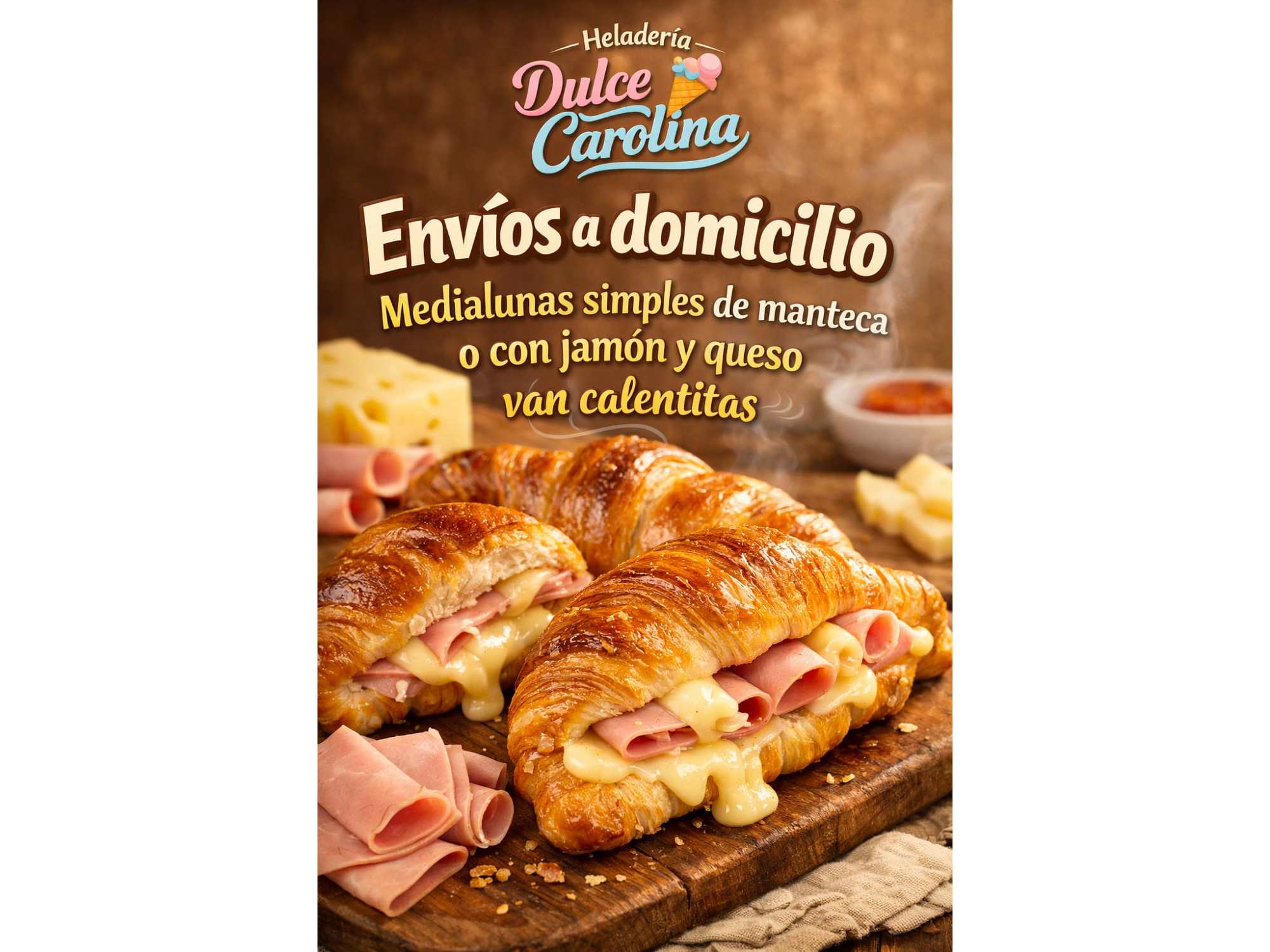 Medialunas con jamon y queso 🥐