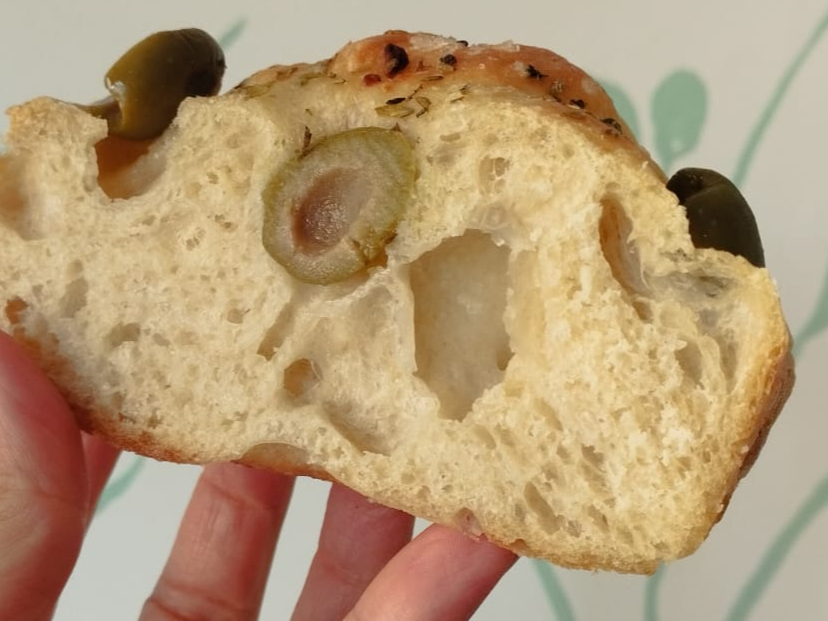 Focaccia de aceitunas