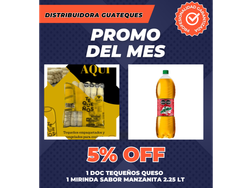 Promo 1 Docena Tequeño Guariqueso + 1 Mirinda 2.25 Lts