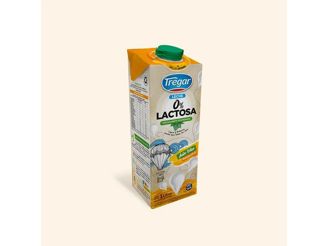 Leche 0 % Lactosa Tregar de 1 Lts