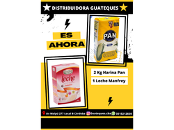 2 Kg Harina Pan Blanca + 1 Leche Manfrey