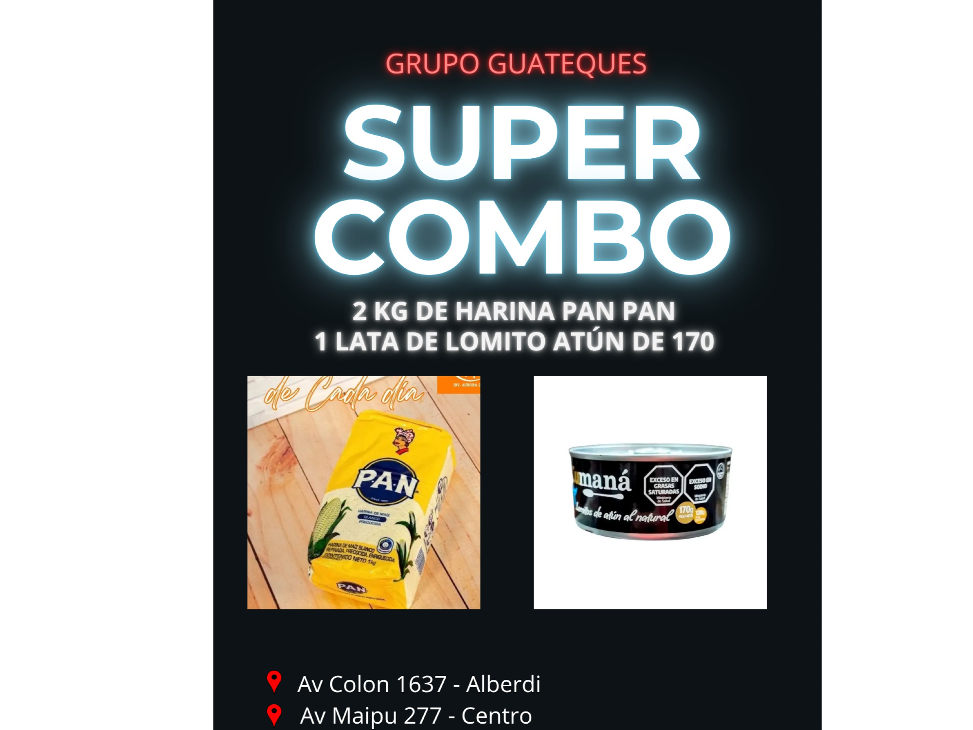 2 Kg Pan Blanca + 1 Lata Atún Lomito Cumana 170 Gr
