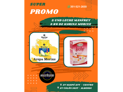 2 Kg Morixe + 2 Leche Manfrey 800 Gr
