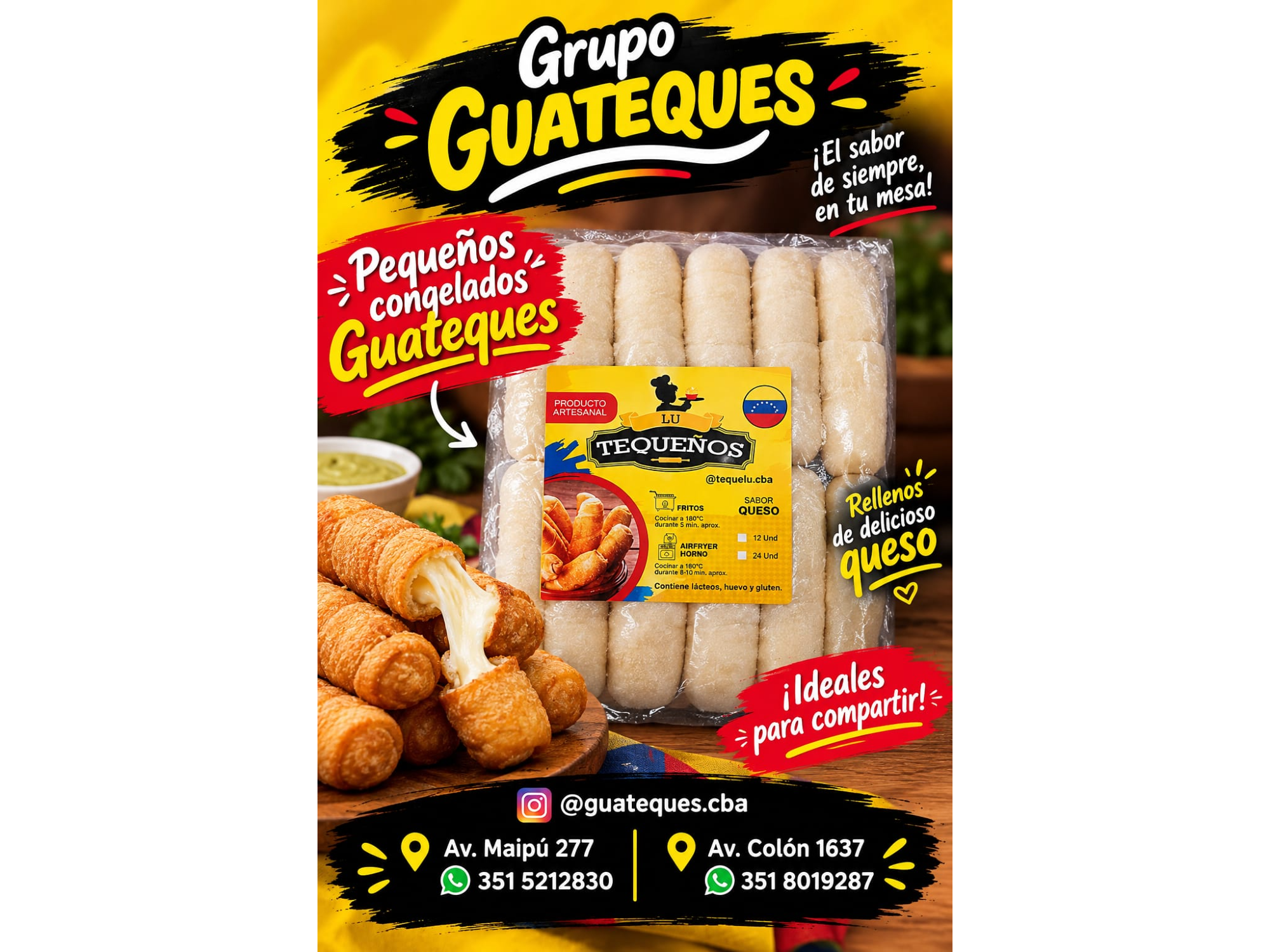 Tequeños Grande Con Queso Lu (Docenas)