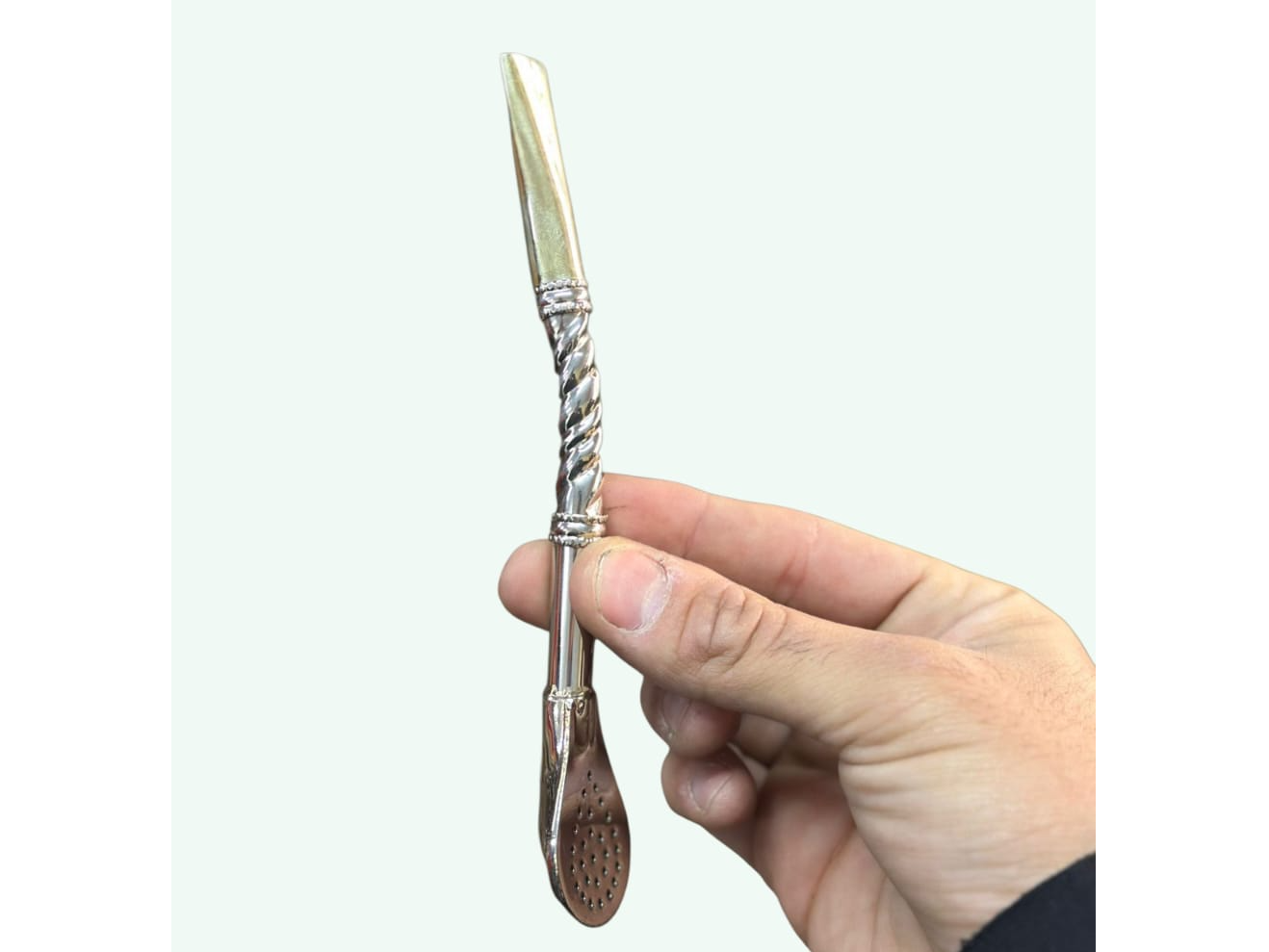 Bombillon Cincelado Doble Dije Pico Bronce