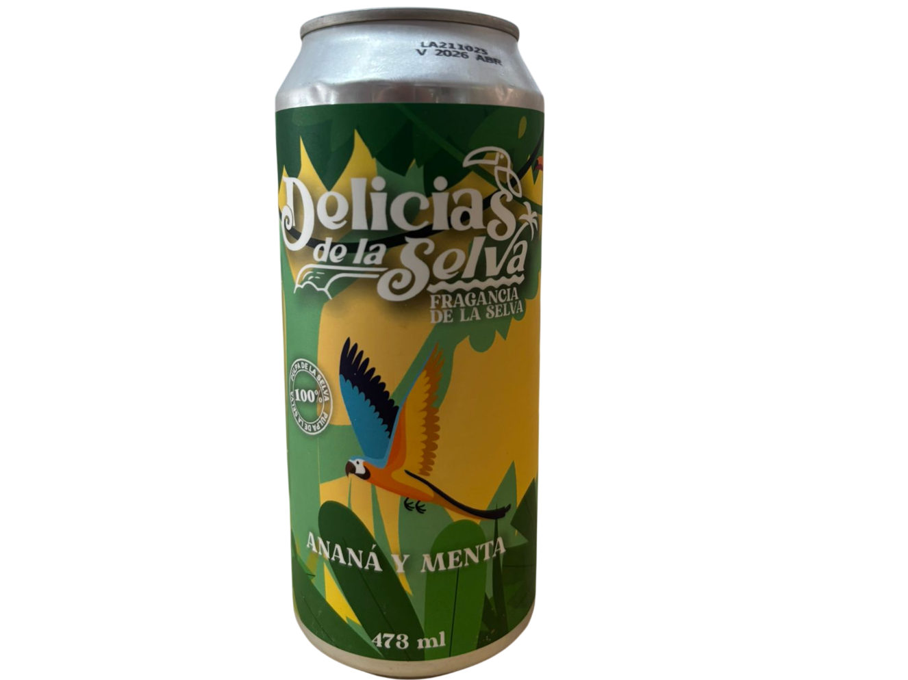 Agua Gasificada con Pulpa de Anana y Menta "Delicias de la Selva"