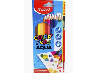 Lapiz de color Maped Aqua Acuarelable x 12