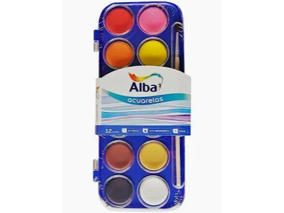 ACUARELA ALBA X 12 COLORES