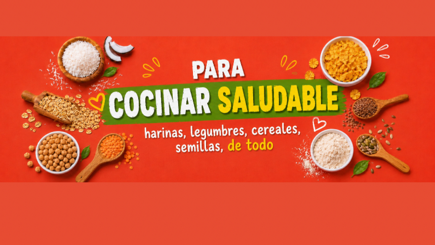 PARA COCINAR MÁS SALUDABLE (Harinas y reemplazos  + repostería +  endulzantes y cacao)