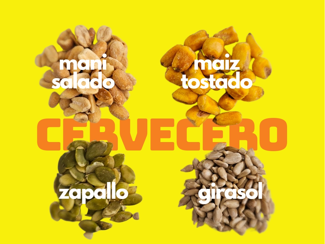 MIX CERVECERO (maiz frito , mani salado, semilla zapallo y girasol)