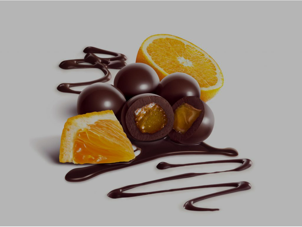 NARANJA CON CHOCOLATE SEMIAMARGO (100g)