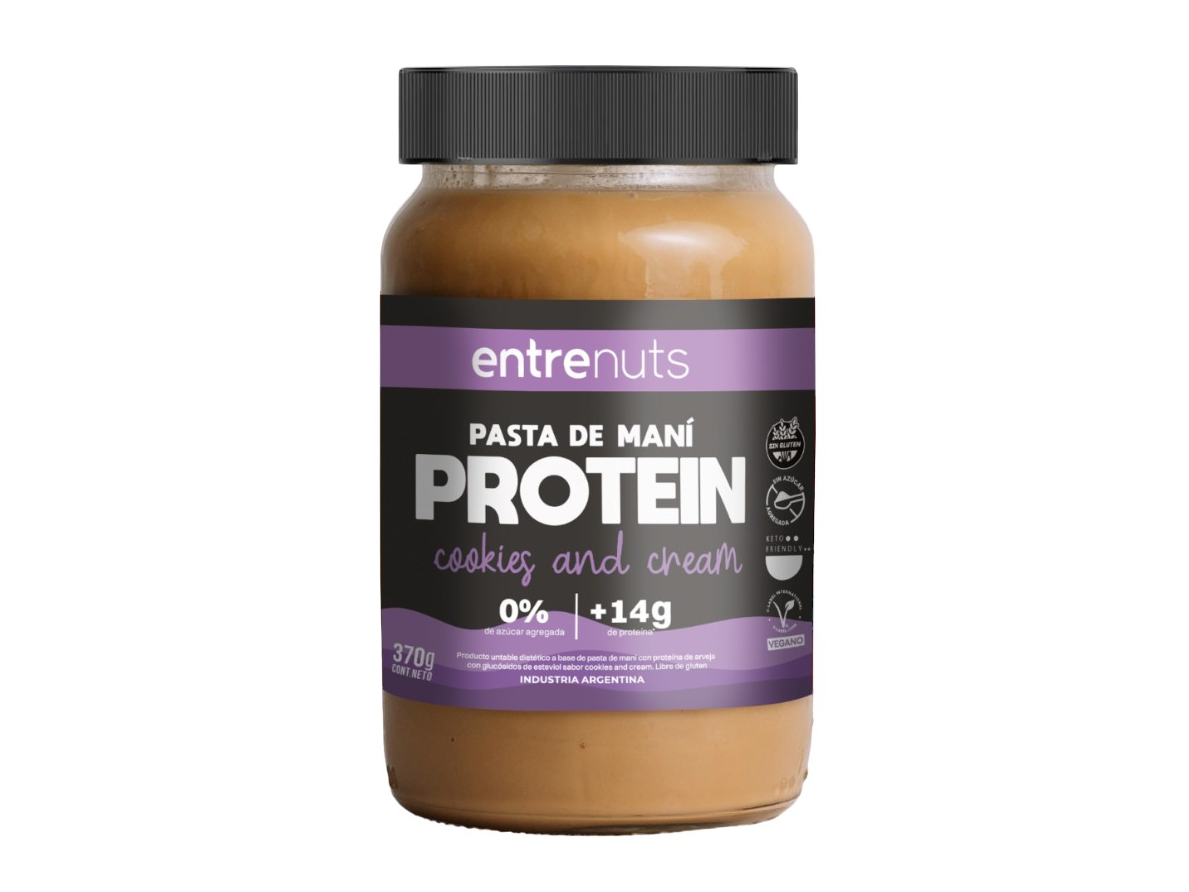 PASTA DE MANI  PROTEIN COOKIES AND CREAM ENTRENUTS (370g)