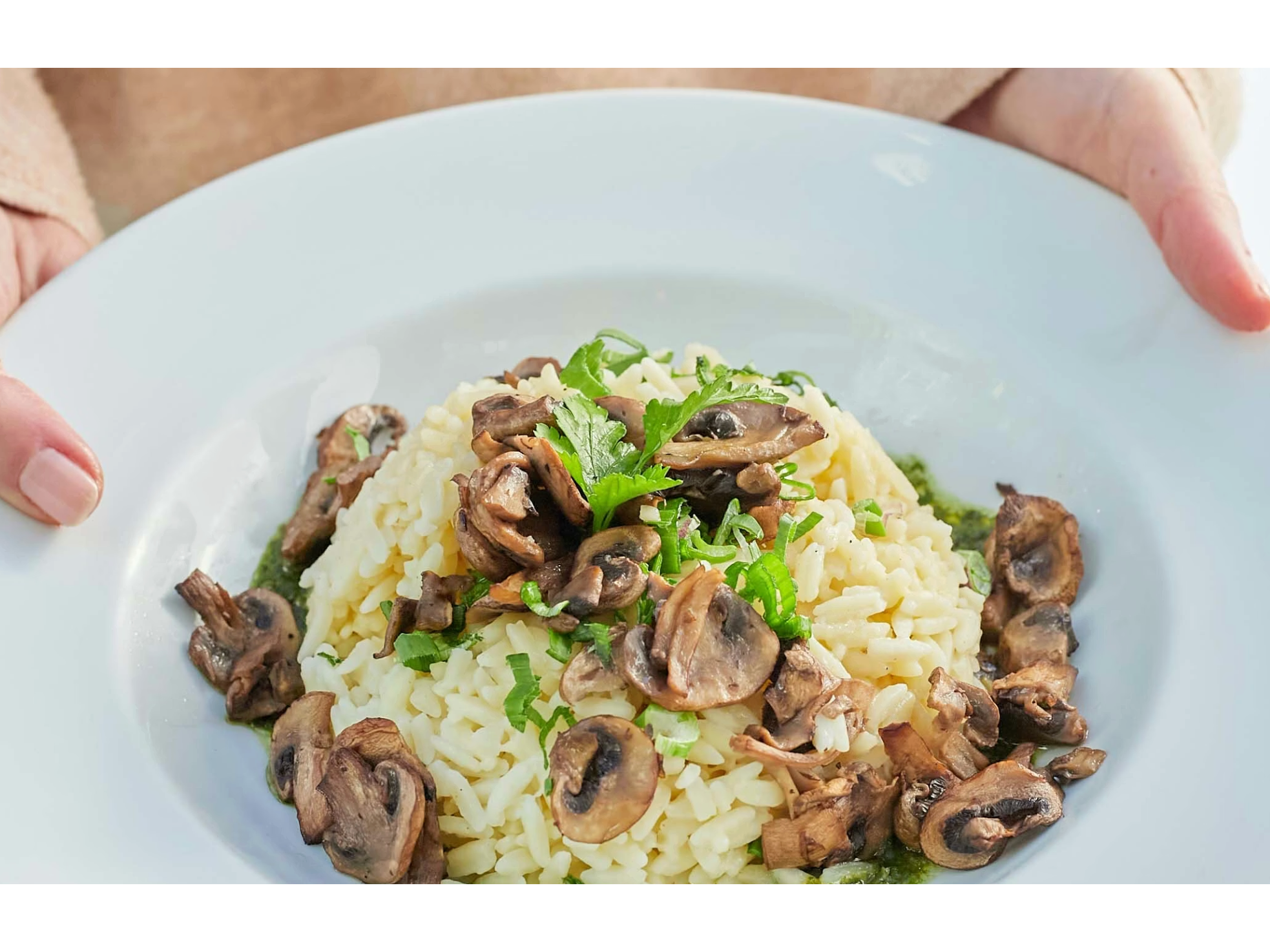 RISOTTO DE SÉMOLA Y HONGOS
