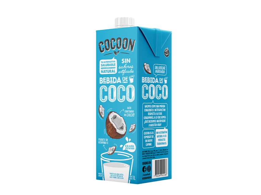 LECHE DE COCO SIN AZUCAR COCOON X 1 LTS.