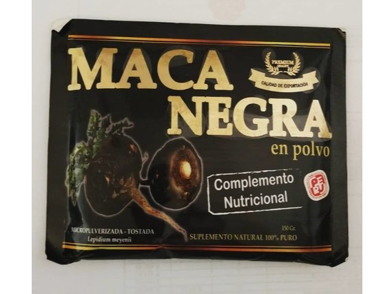 MACA NEGRA PERUANA X 150 GRS. EN POLVO PRODUCTO PREMIUN INKANATUN