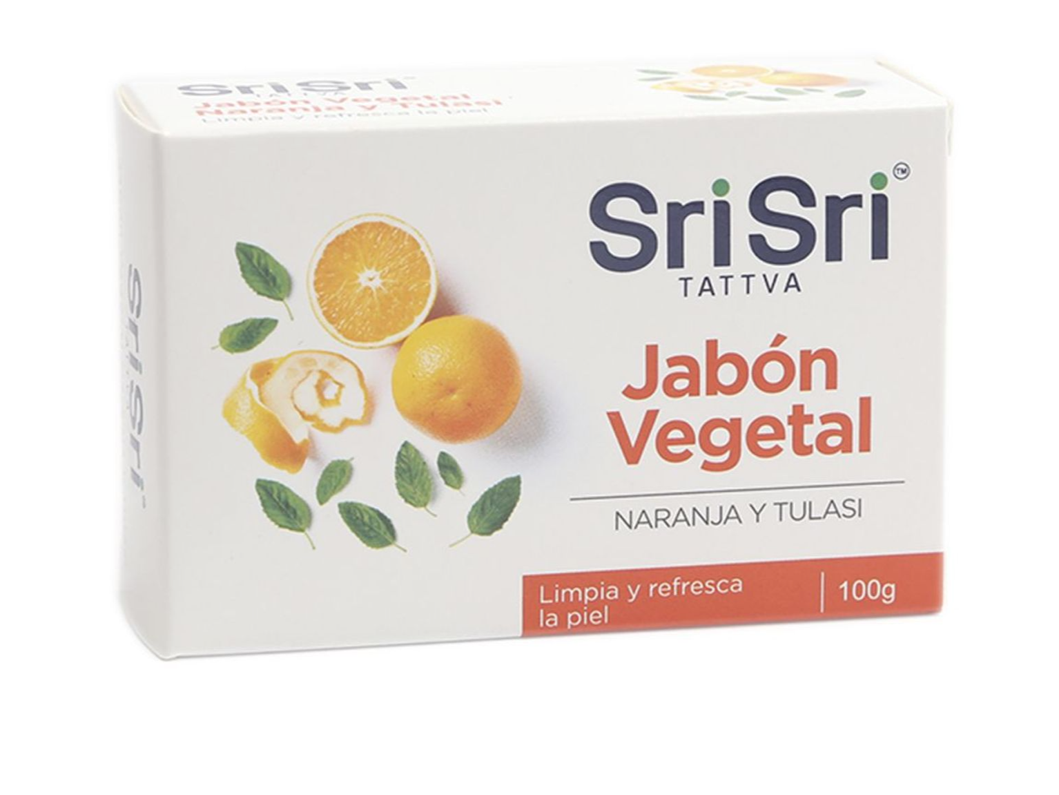 JABON VEGETAL NARANJA Y TULASI x100g SRI de Coco Almacén Natural