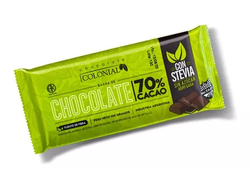 BARRA DE CHOCOLATE 70% CACAO C/STEVIA X 100GRS COLONIAL