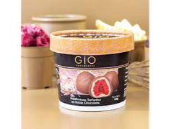 FRAMBUESA O FRUTILLAS CON DOBLE CHOCOLATE SEMIAMARGO X 150 GRS. GIO