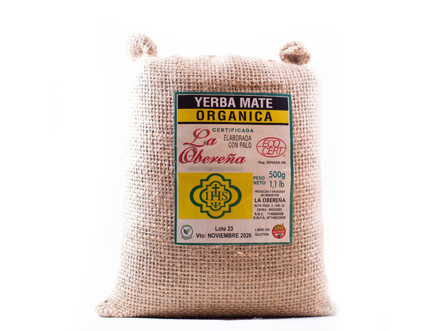 YERBA MATE ORGANICA LA OBEREÑA X 500 GRS.