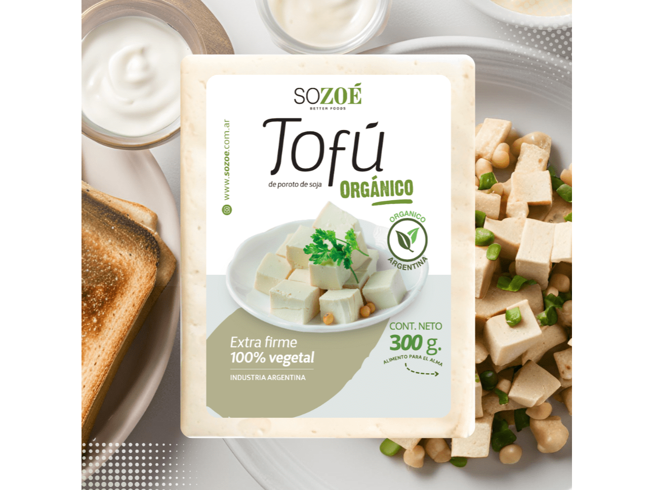 TOFU ORGANICO EXTRAFIRME X 300 GRS. SOZOE