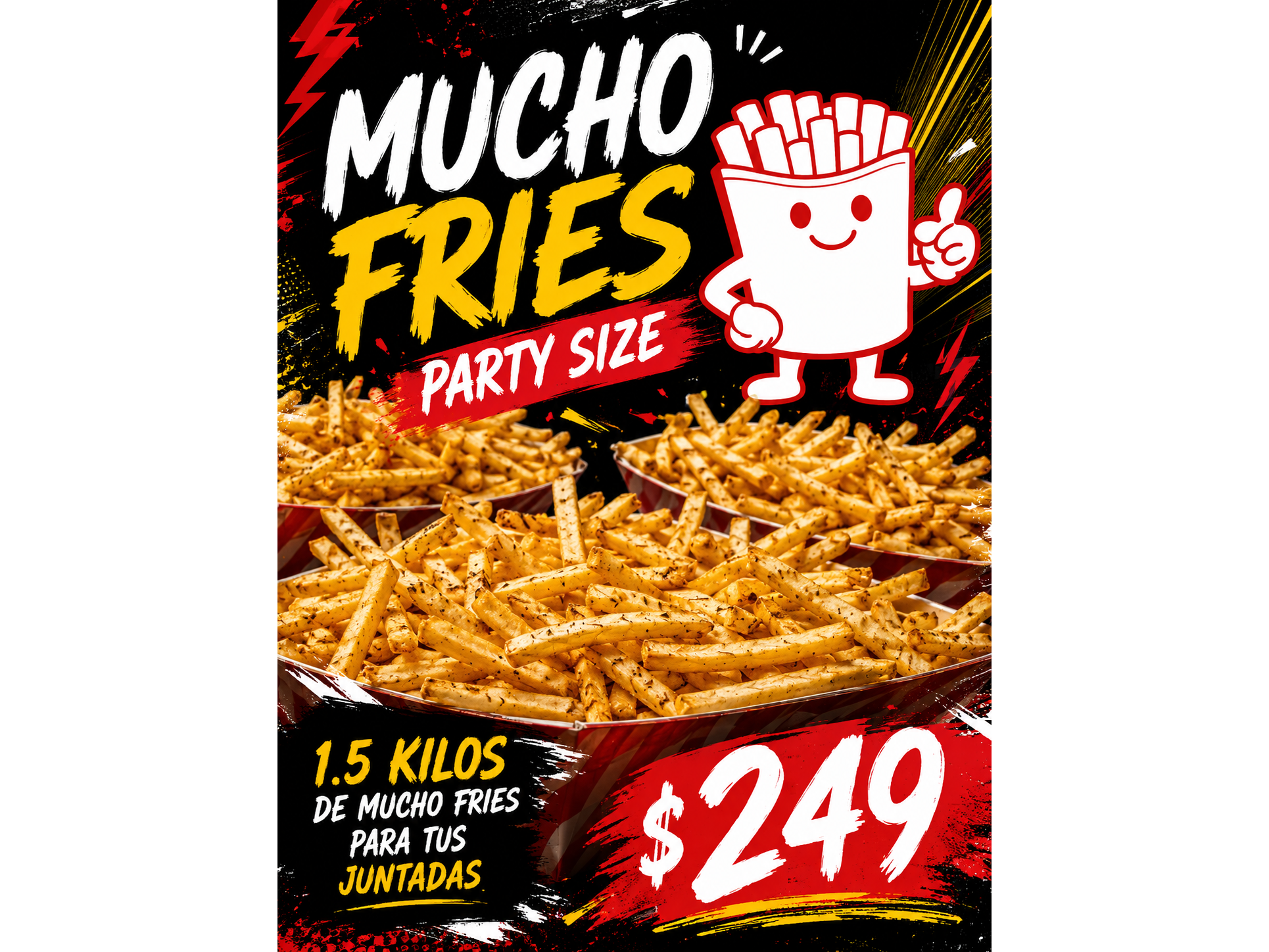 Mucho fríes party size