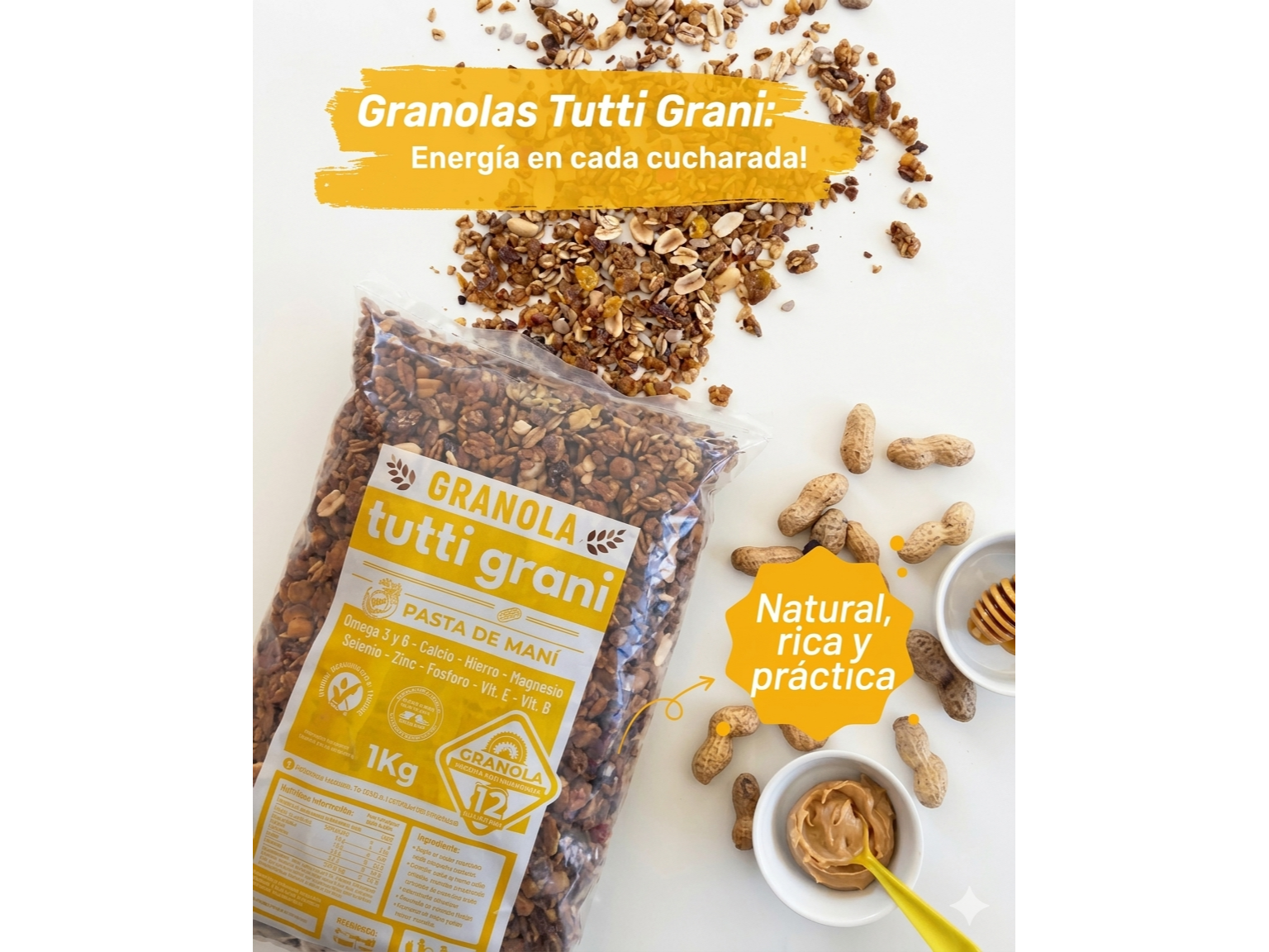GRANOLA PASTA DE MANI TUTTI GRANI