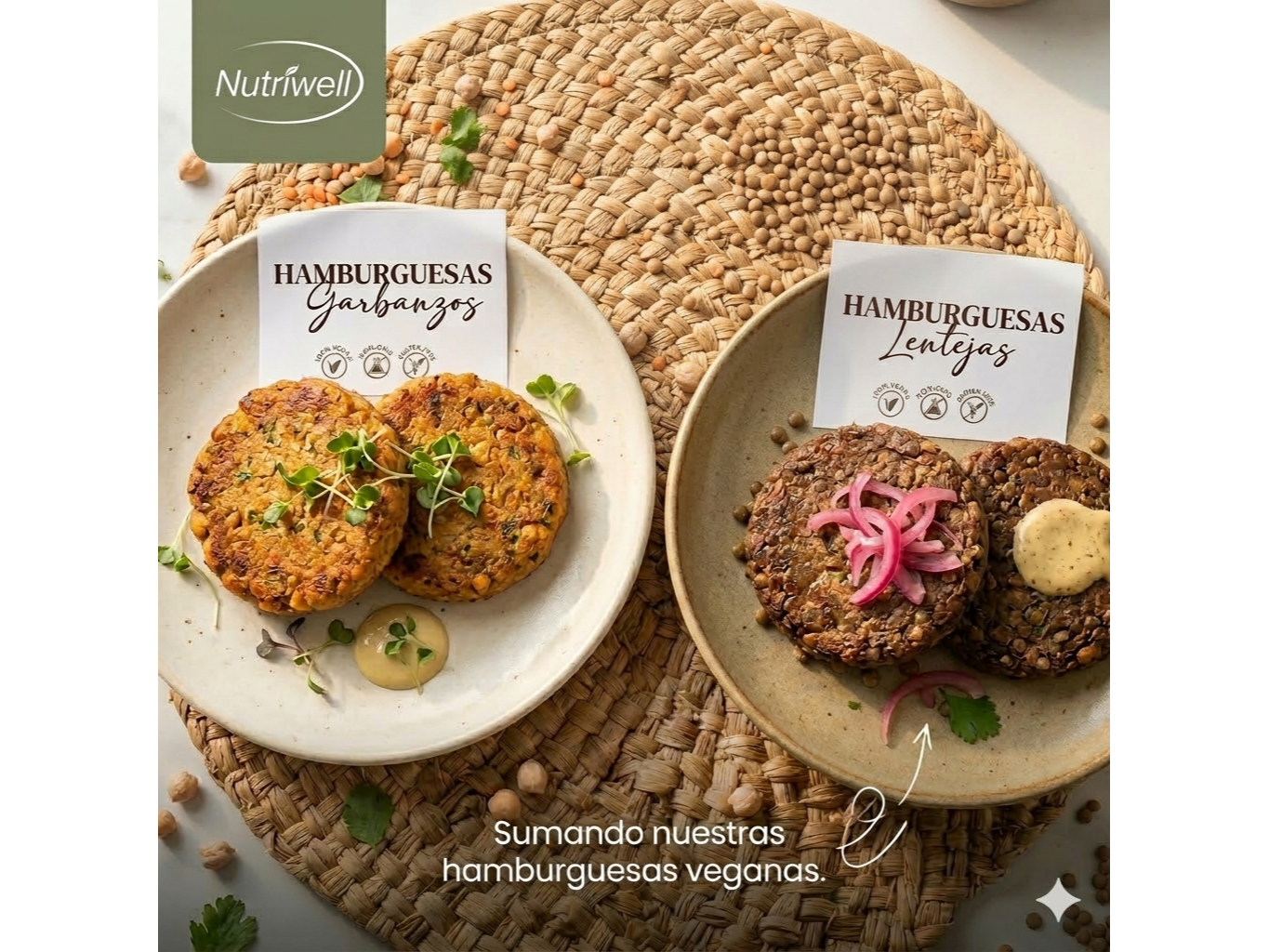 HAMBURGUESAS VEGANAS NUTRIWELL