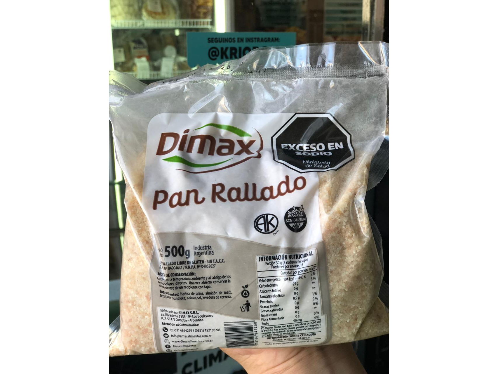 PAN RALLADO DIMAX X500GR