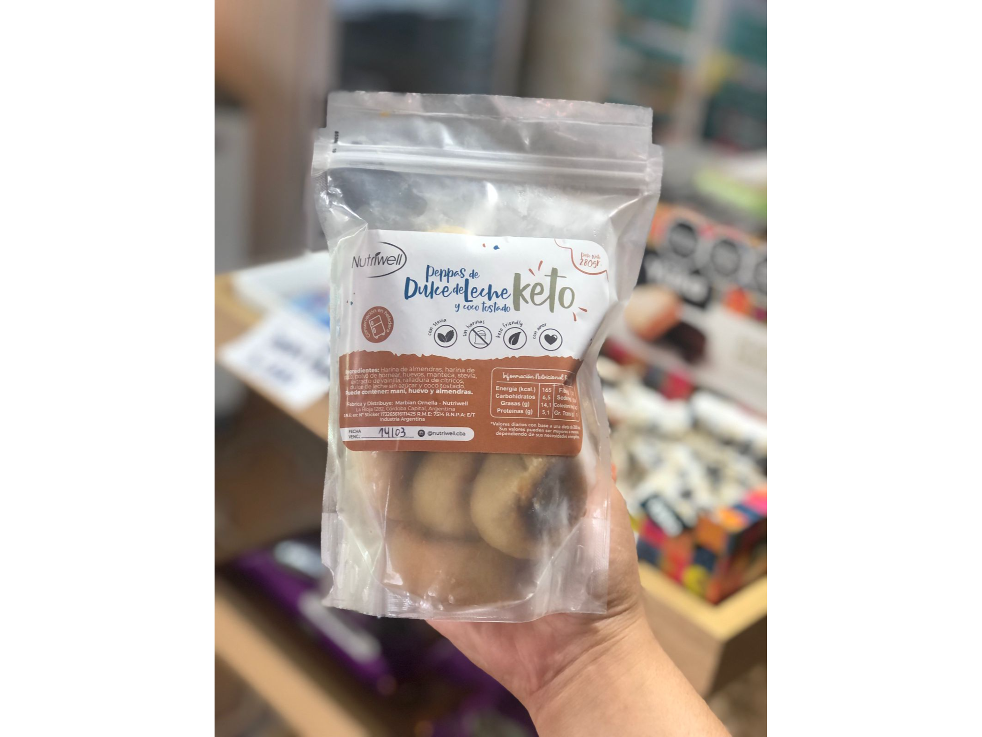 PEPAS KETO NUTRIWELL DULCE DE LECHE Y COCO