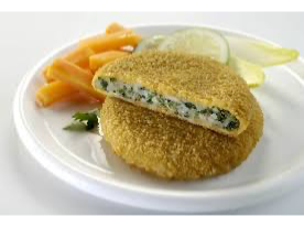 MEDALLON DE MERLUZA CON ESPINACA Y QUESO