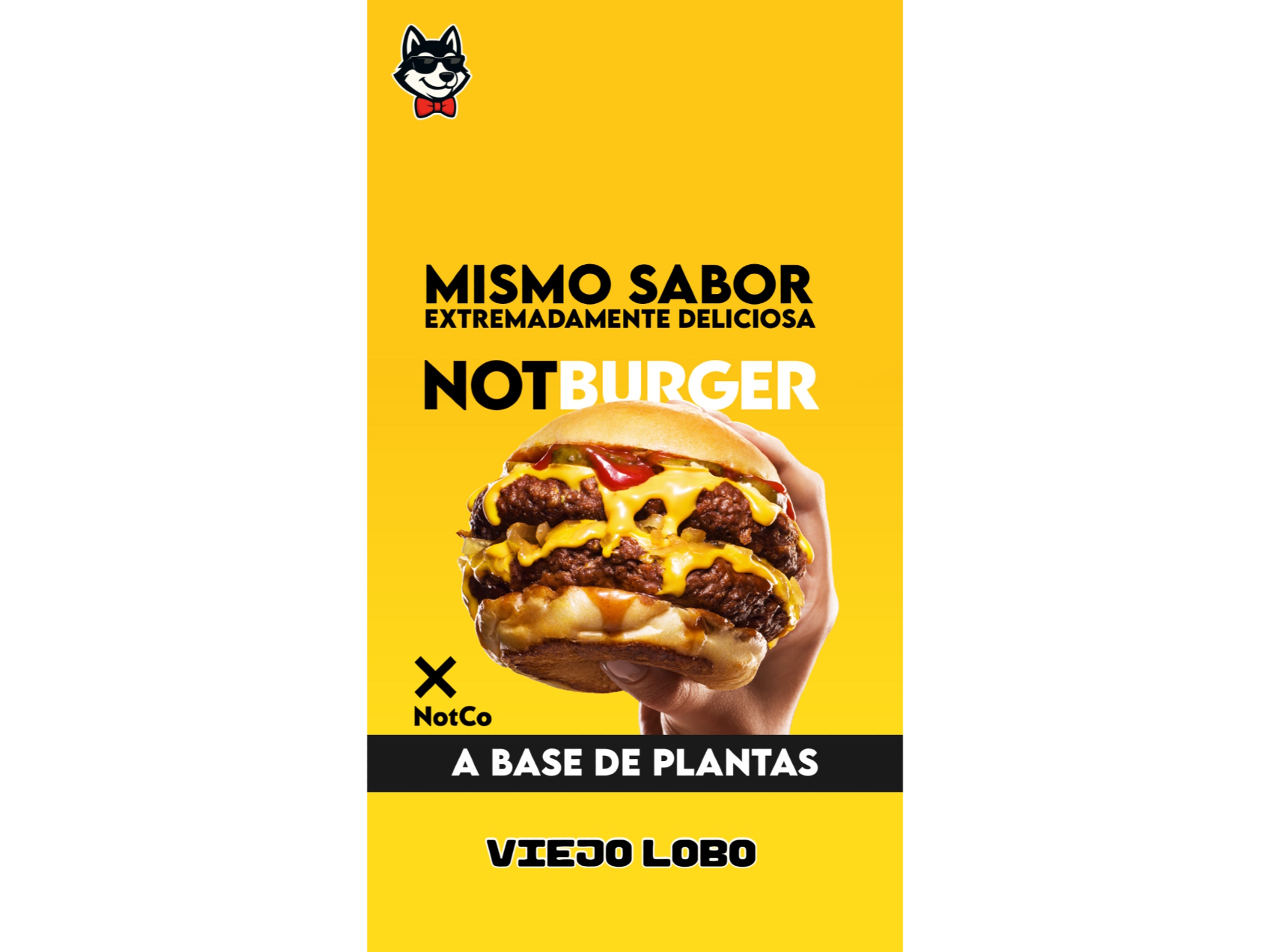 HAMBURGUESA NOT CARNE (DOBLE)