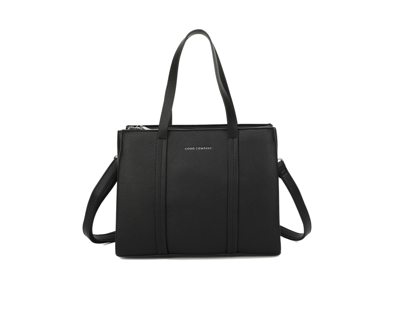 Bolso Mediano Con 3 Divisoines. Negro. Art 8655