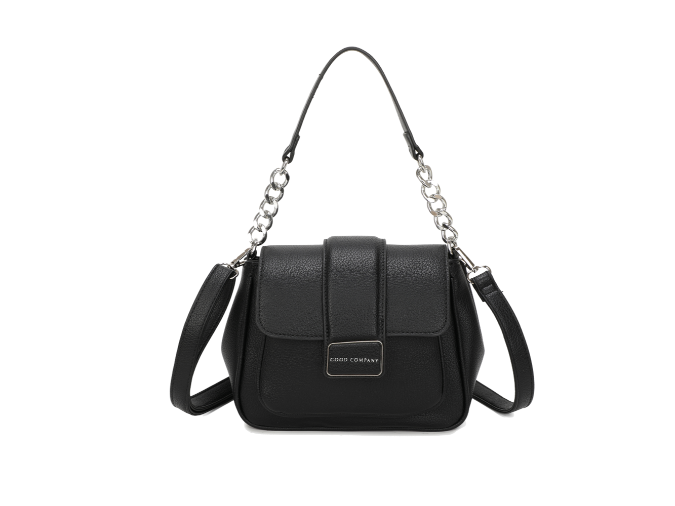 Cartera Dama Con Cadenas Y Tapa Imantada.  Art 6825