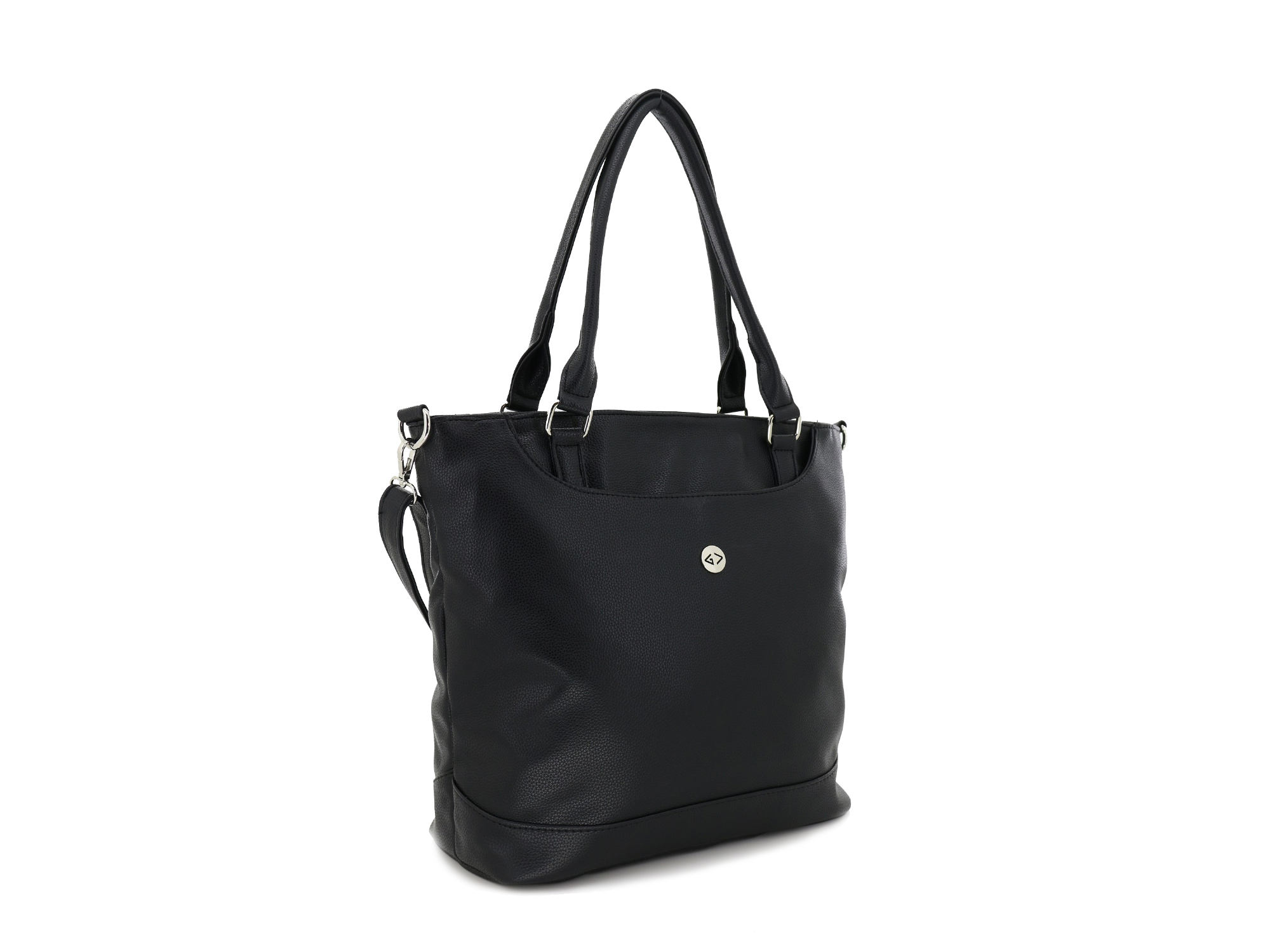 Bolso Shopper Cartera Grande Negro.  Art 2011