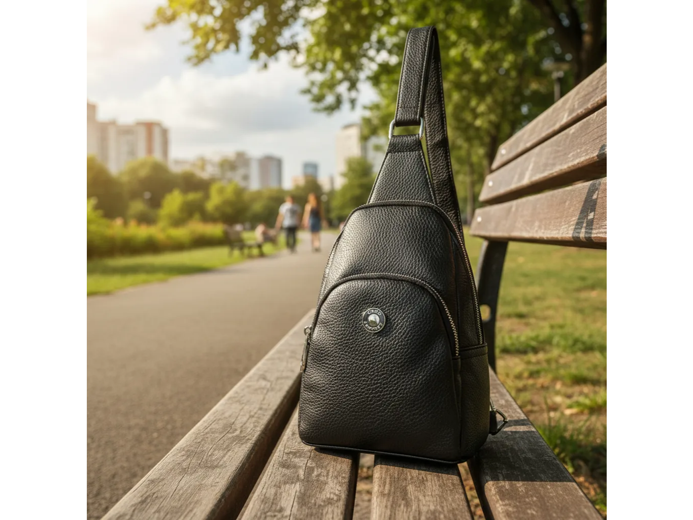 Mini Mochila Cruzada Con Bolsillo Frontal Ovalado. Art 2368