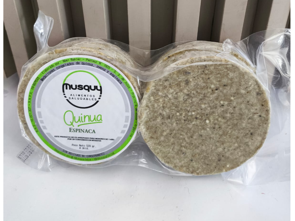 MEDALLONES DE QUINUA Y ESPINACA