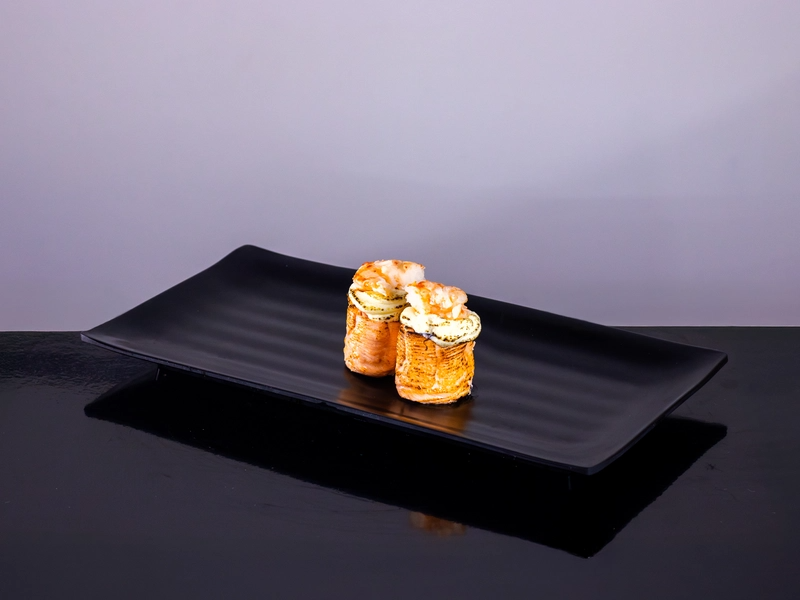 Geisha Flambeada con Langostino x 4u