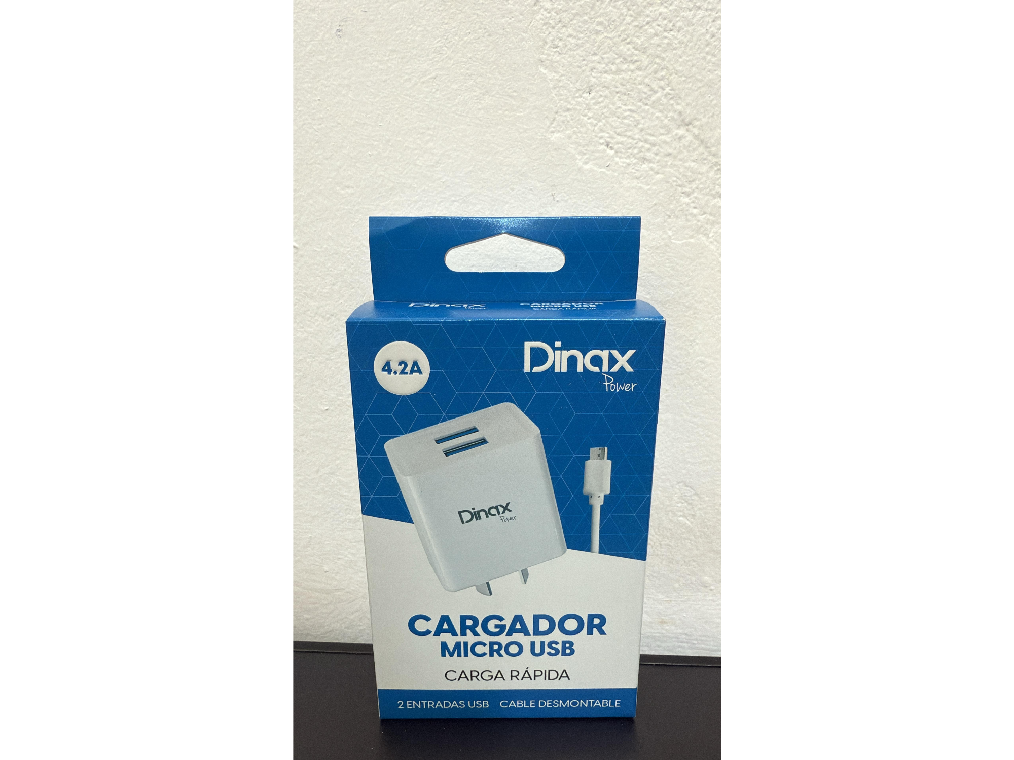 Cargador doble usb 2.4 + cable v8