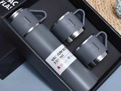 SET DE TERMO CON TAZAS GRIS OSCURO