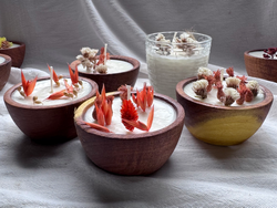 VELAS AROMÁTICAS CUENCO MADERA