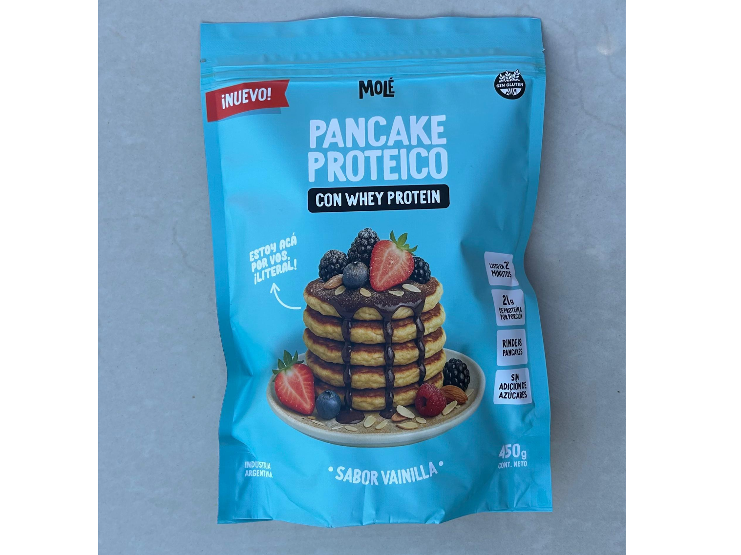 Pancake Proteico Vainilla sin tacc