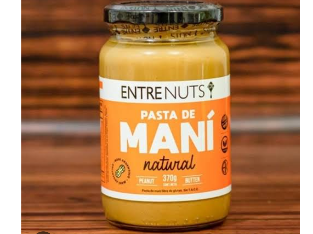 Pasta de Mani Natural Entrenuts sin tacc