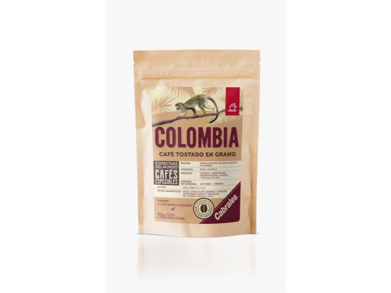 Cafe Cabrales Colombia en grano 250g