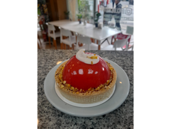 Domo Pistacho y Frambuesa